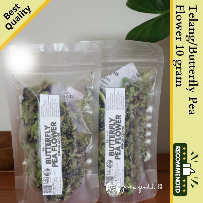 Bunga Telang Kering - Teh Bunga Telang - Dried Butterflie Pea Flowers - Ragam Herba Kering Jamu Gend