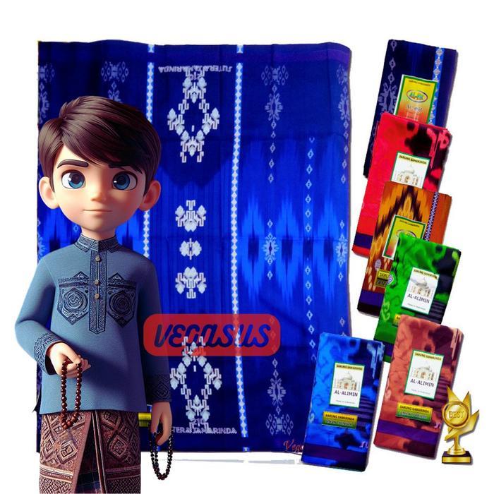 Sarung Samarinda Anak Junior Size 85cmX100cm Untuk Anak SD-SMP Kain Sarung Motif Samarinda 210 Anak 