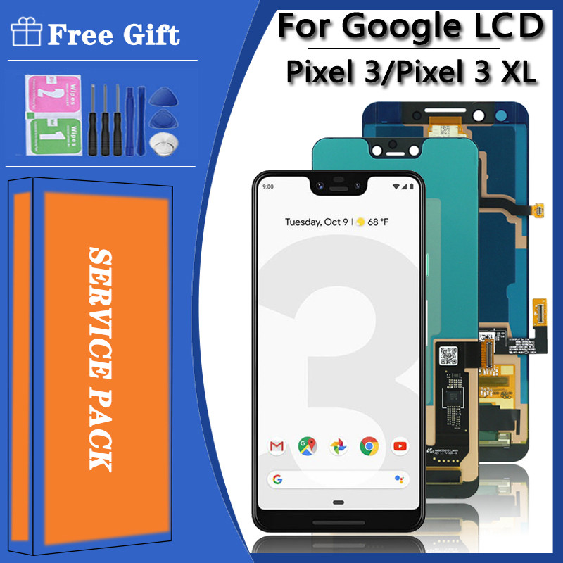 Test AMOLED For Google Pixel 3 XL 3XL LCD splay Tou gitizer For Google Pixel 3 Pixel3 LCD Screen Rep