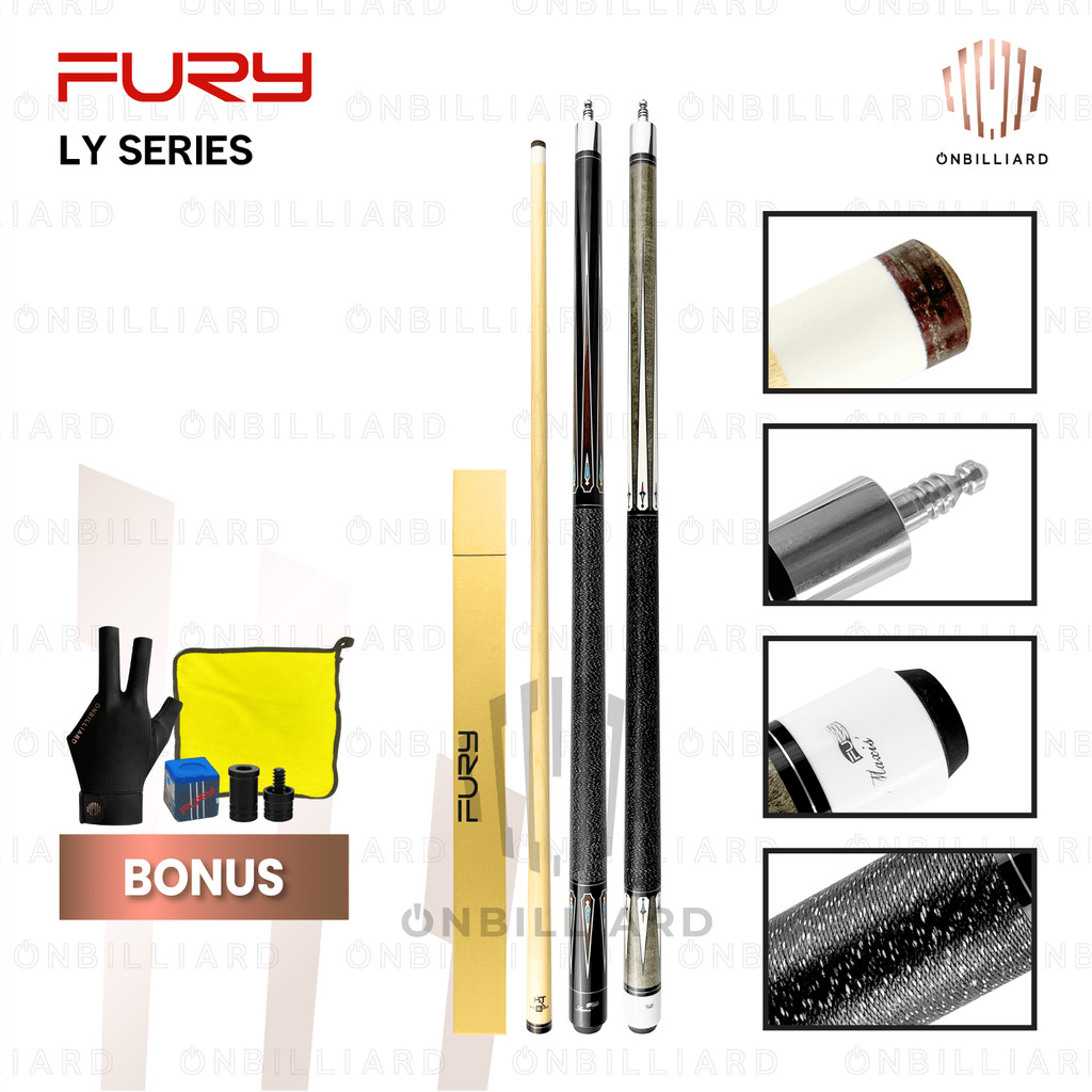 Fury LY Series Cue Stick Stik Play Billiard Biliar Biliyar Fury