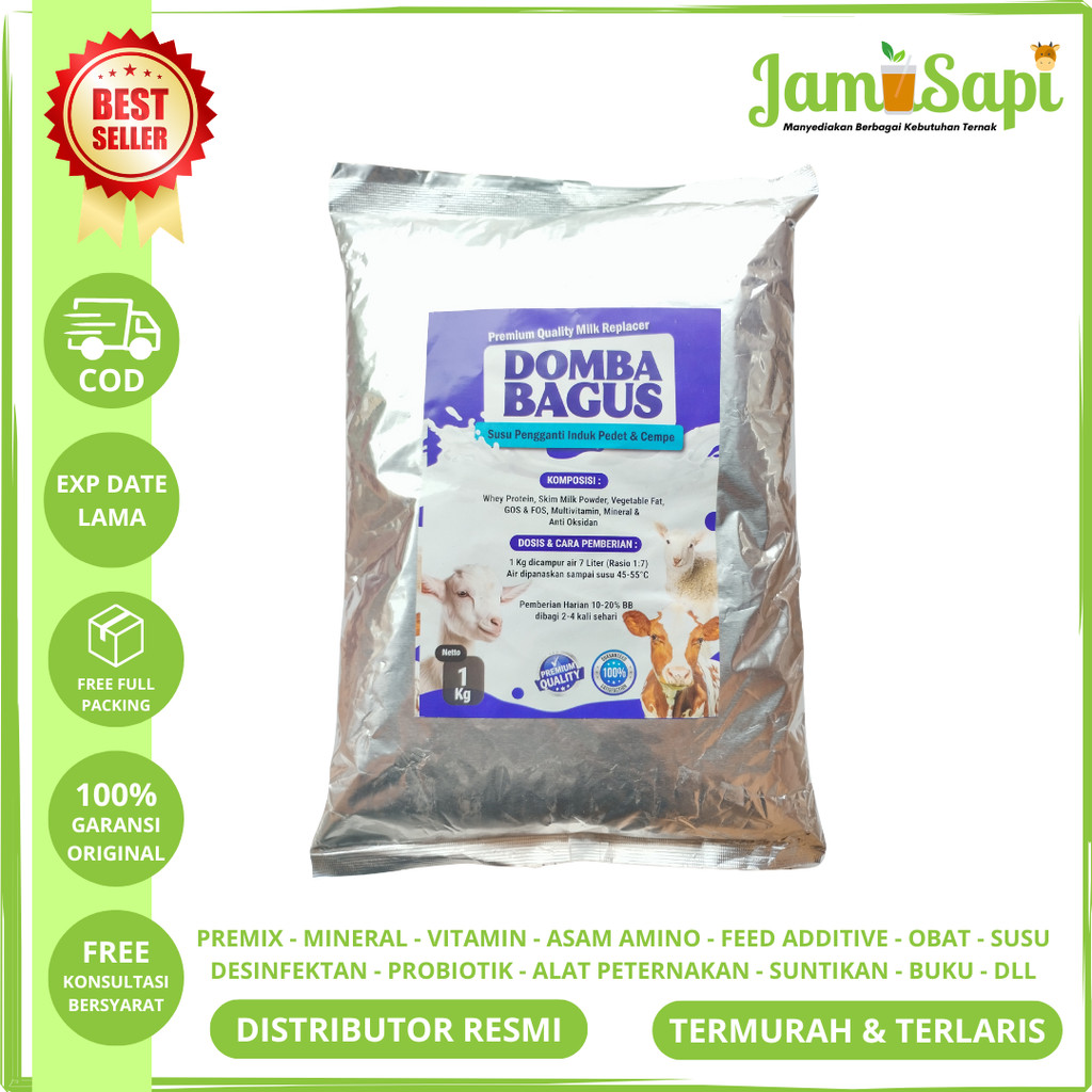SUSU TERNAK DOMBA BAGUS 1 Kg - Susu Cempe Kambing Anti Diare - Susu Pengganti Induk Anak Sapi Kambin
