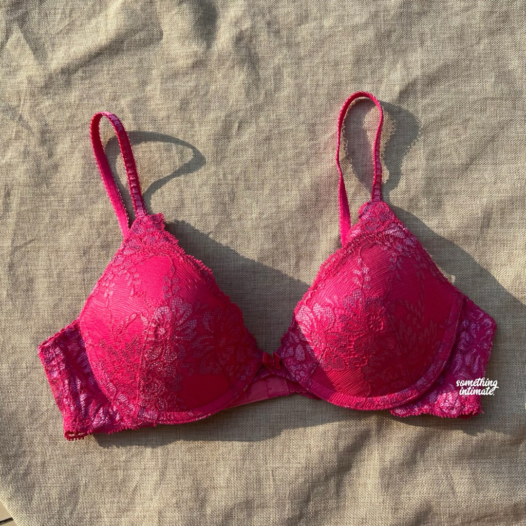 H&M LOVE THE LIFT Georgia Lacey Natural Pushup Plunge Bra for Low Cut Bh Band Semi Wireless Beha Pen