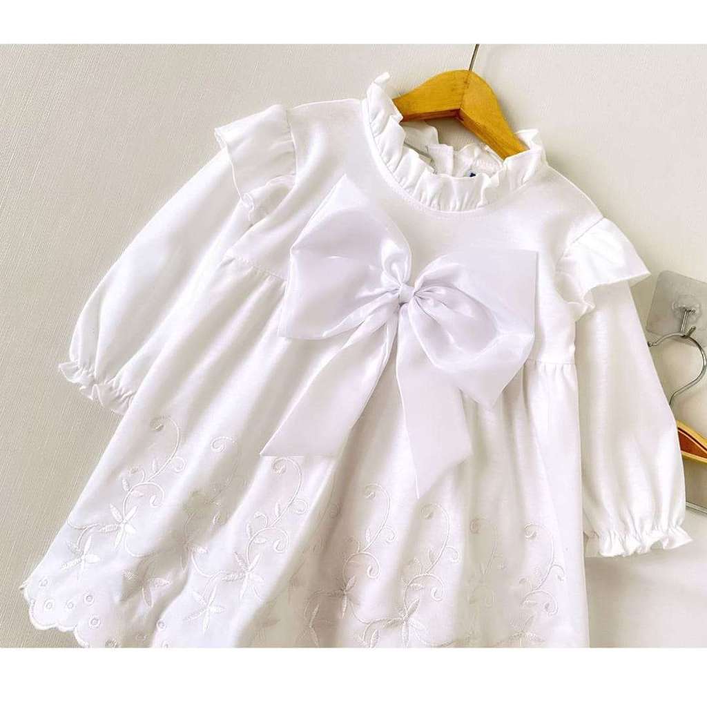 Gamis Anak Aqila Putih Bow