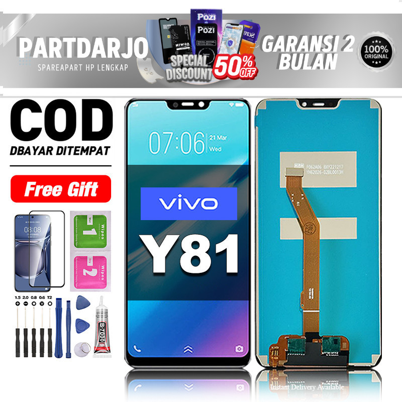 LCD VIVO Y81 Fullset hp layar Touchscreen untuk Glass Touch Screen Digitizer COD -original free lem-
