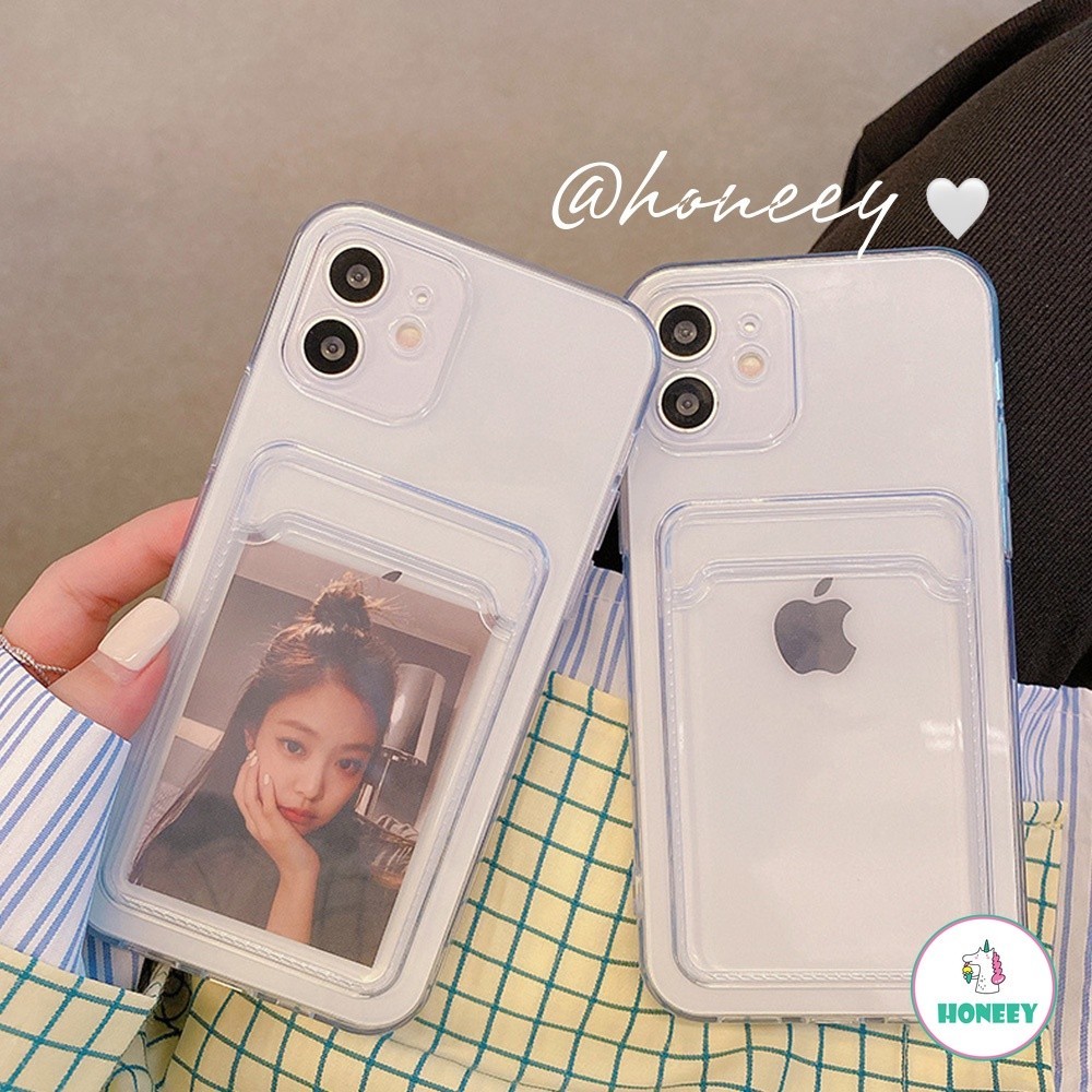 Clear Slot card case for xiaomi redmi 14c 13c a1 a2 A3 hot 20i 12i note 12 7 8 pro 10 8a 11 5g pocop