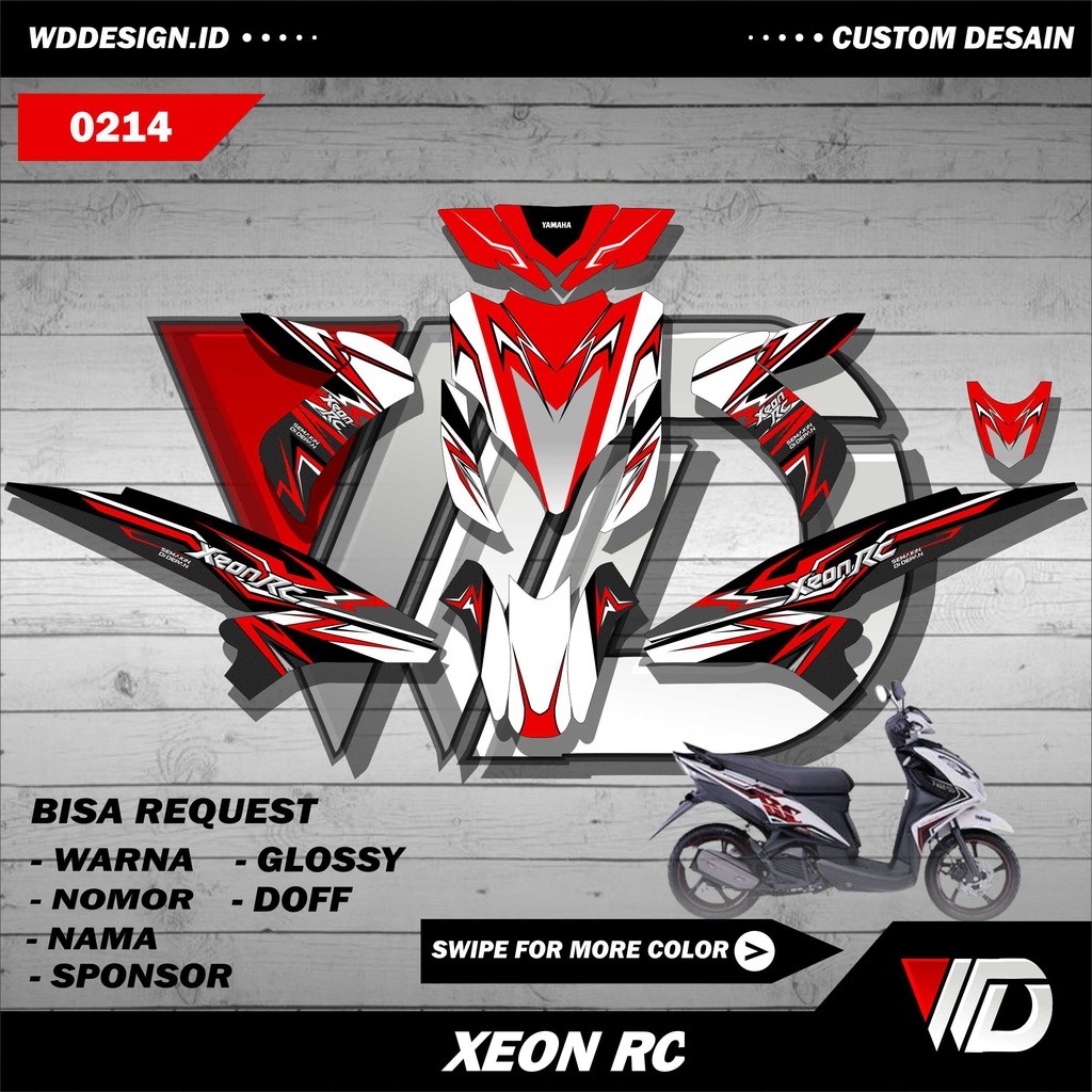 SKL 0214 Decal stiker sepeda motor yamaha xeon full body variasi keren