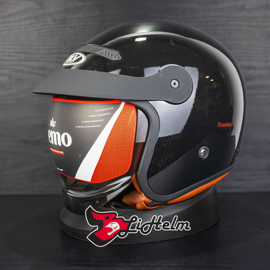 ALV NEMO HELM RETRO CLASSIC SOLID - Helmet Motorcycle
