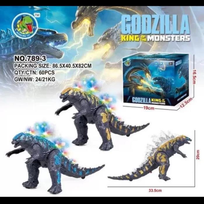 mainan GODZILLA berjalan mainan anak monster godzilla