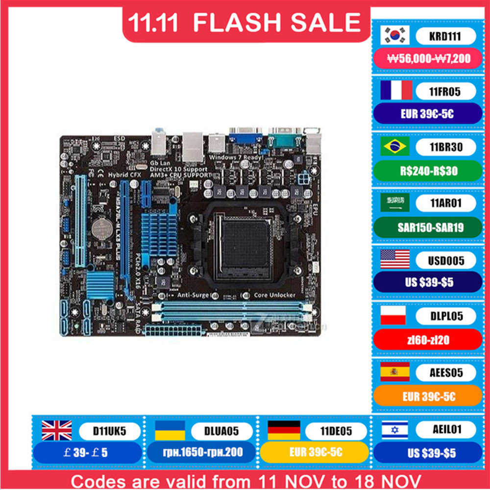 M5A78LM LX3 PLUS Desktop Motherboard 760G 780L Socket AM3+ DDR3 16G Micro ATX UEFI BIOS Mainboard