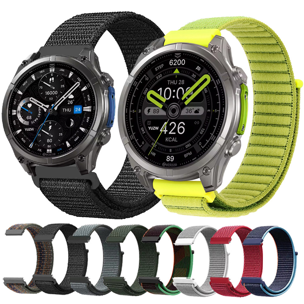 22mm Strap for Zeblaze Vibe 8/7/Pro/Lite/stratos 4 3/Btalk/GTR 3/Ares 3 Pro Nylon Bracelet Mi Wat Co