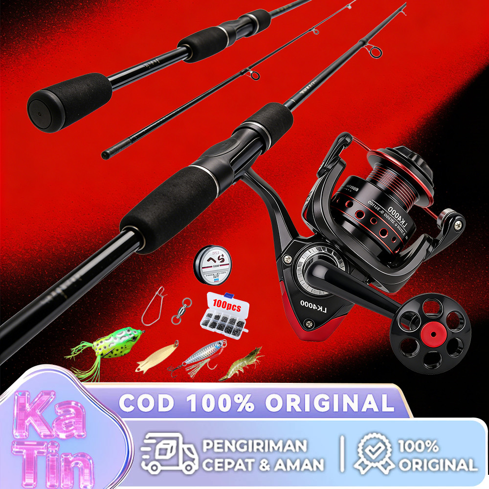 Joran Pancing 1 Set Reel Pancing LK1000-7000 Putar Rell Rill Pancing Katrol Kerekan Pancing Fishing 