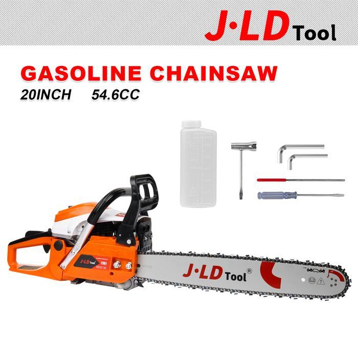 MESIN SAJA TANPA BAR AKSESORIS JLD 54.6CC Mesin Chainsaw mini Mesin Potong Kayu 20inch 2Tak Gergaji 