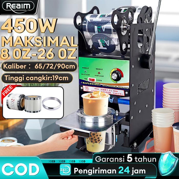 mesin press gelas REAIM Cup Sealer Mesin Press 8-26 Oz Original Mesin Cup Sealer [Semua Ukuran Cup] 