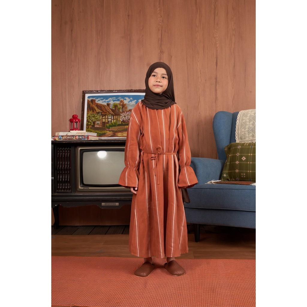 SABINE AND HEEM - LOUI Longdress - Terracotta - Kids - Dress Anak