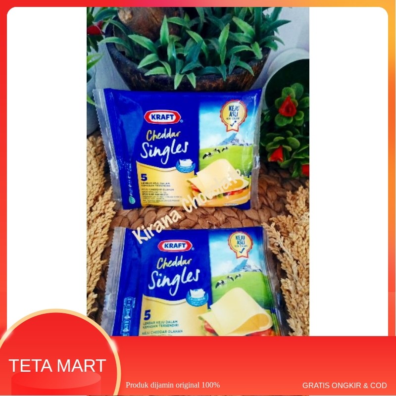 TETA MART KEJU KRAFT CHEDDAR SINGLES ISI 5 SLICE