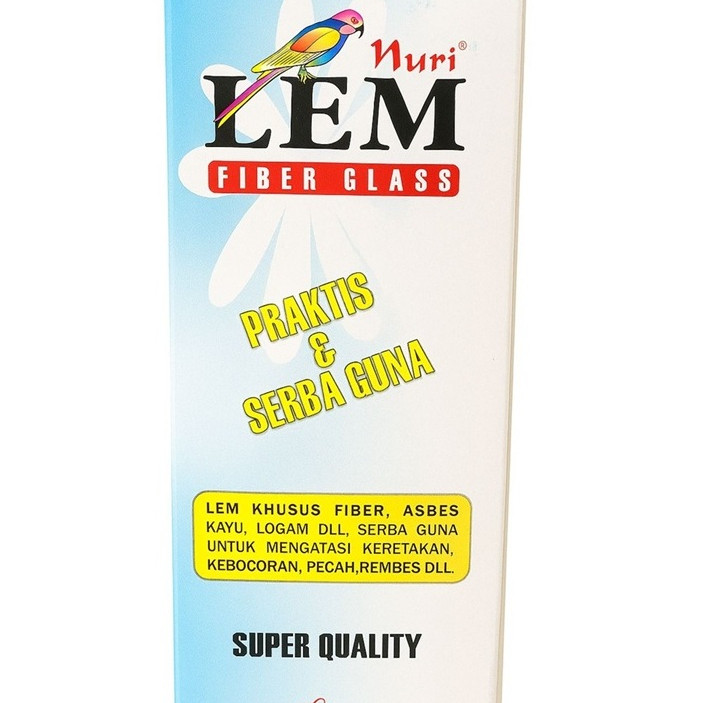 LEM FIBERGLASS NURI SUPER 250 Gram – Lem Fiber Glass Penambal Bocor Retak Tangki Air Pipa Bak Fiber 