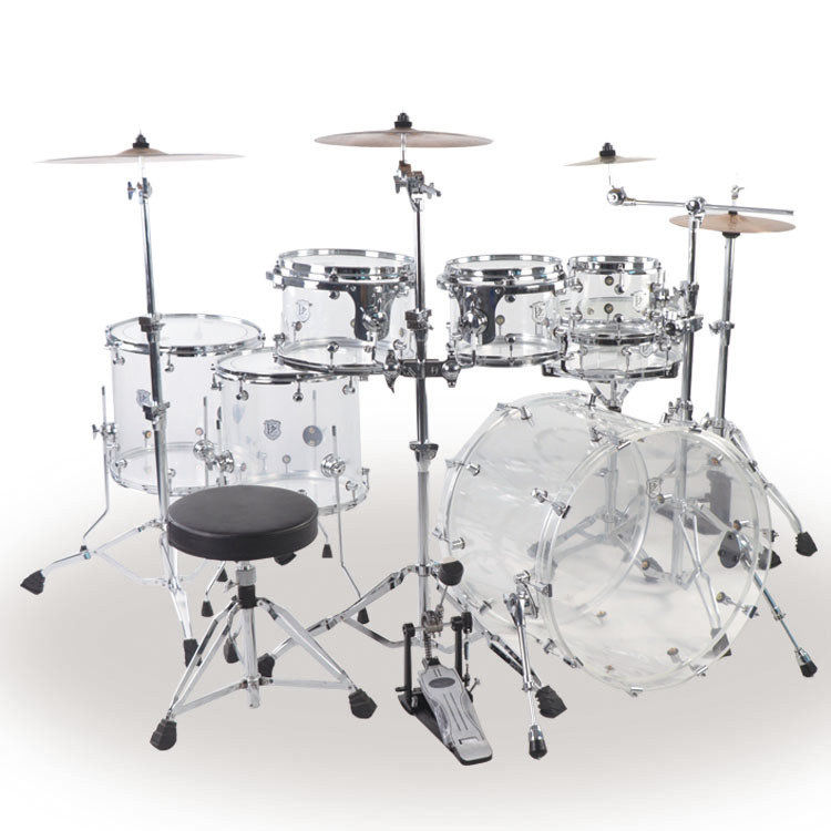 Musical trument Acoustic Acrylic 7pieces Drum Set
