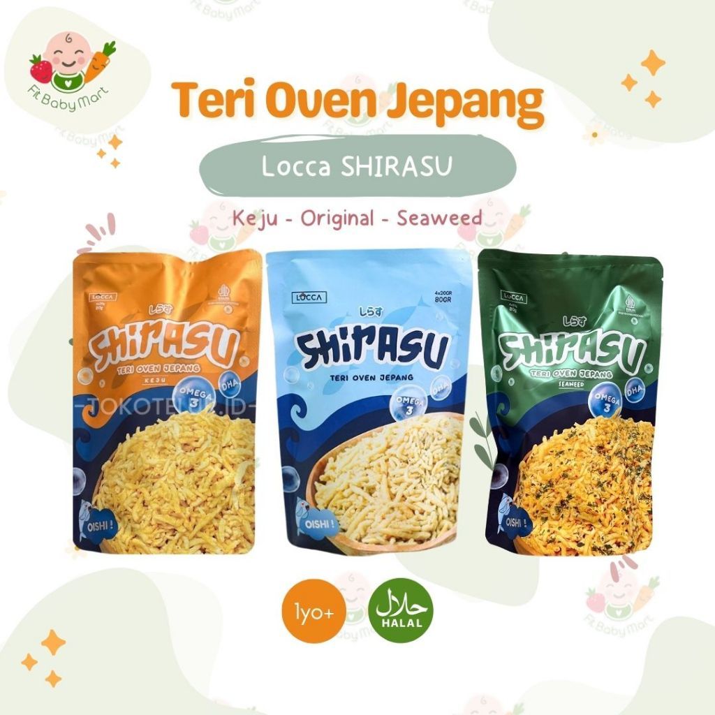 LOCCA Shirasu - Teri Oven Jepang | Snack Cemilan Anak Tanpa Pengawet