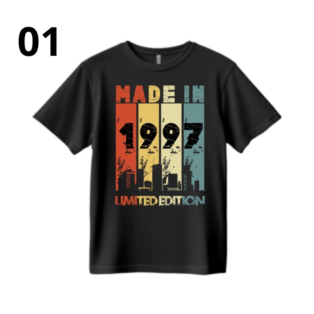Kaos Vintage Limited Edition 1997, Kaos Tahun Lahir 1997 bahan katun combed Pria Wanita