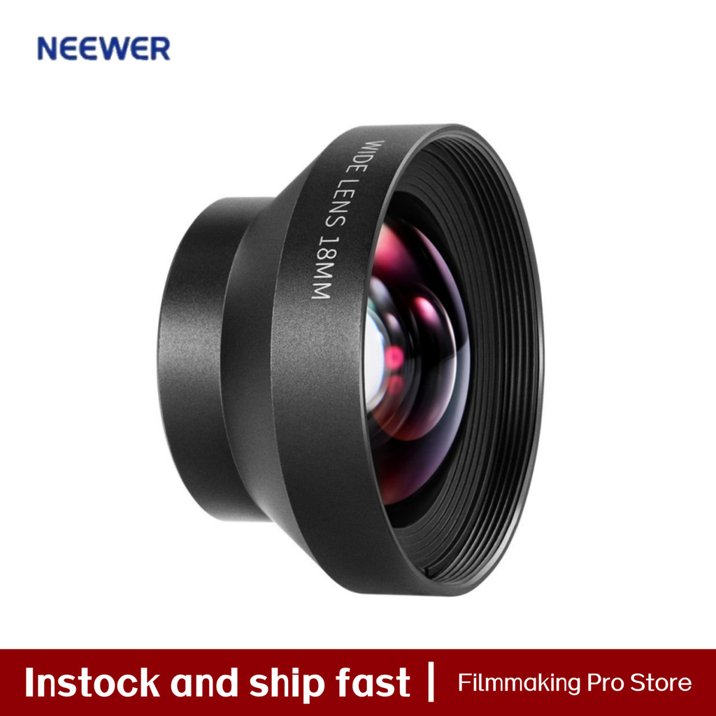NEEWER HD 18mm 100° Wide Angle Lens mobile phone lens Mobile phone camera lens for iPhone Samsung Ph
