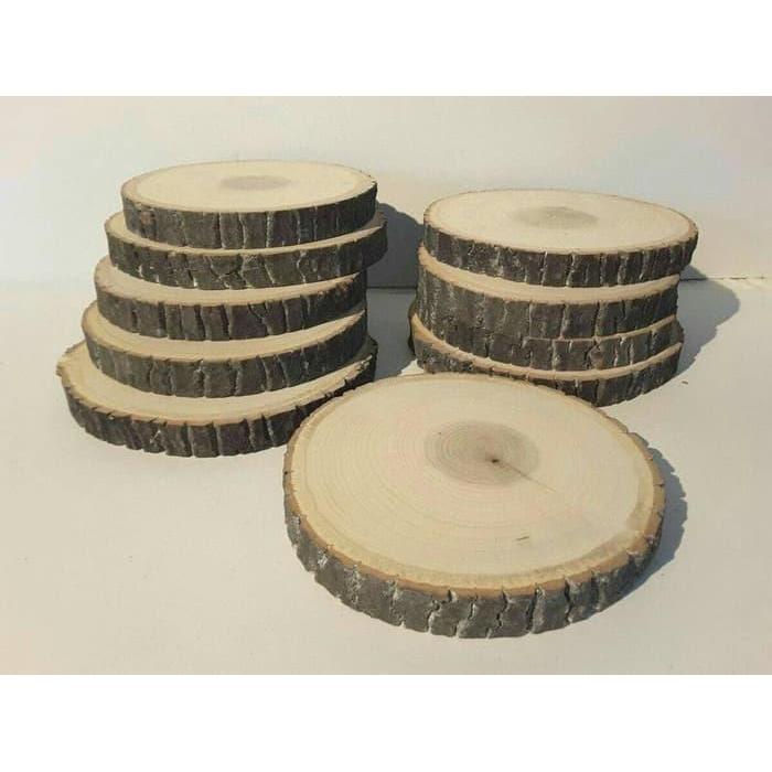 slice wood potongan kayu dekorasi