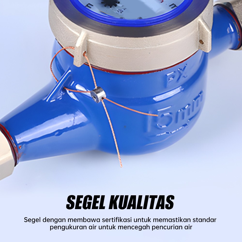 MOKETA Meteran Air Bodi Besi Standar PDAM Original SNI Tamper Meteran Air Jarum PDAM 1/2" Meteran PD