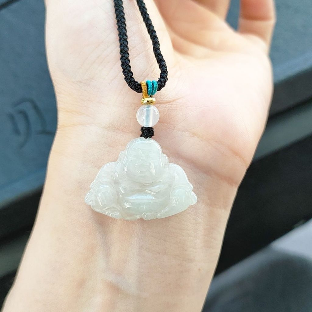 Jadeite produk lilin es air es pelembab liontin giok Buddha Gong