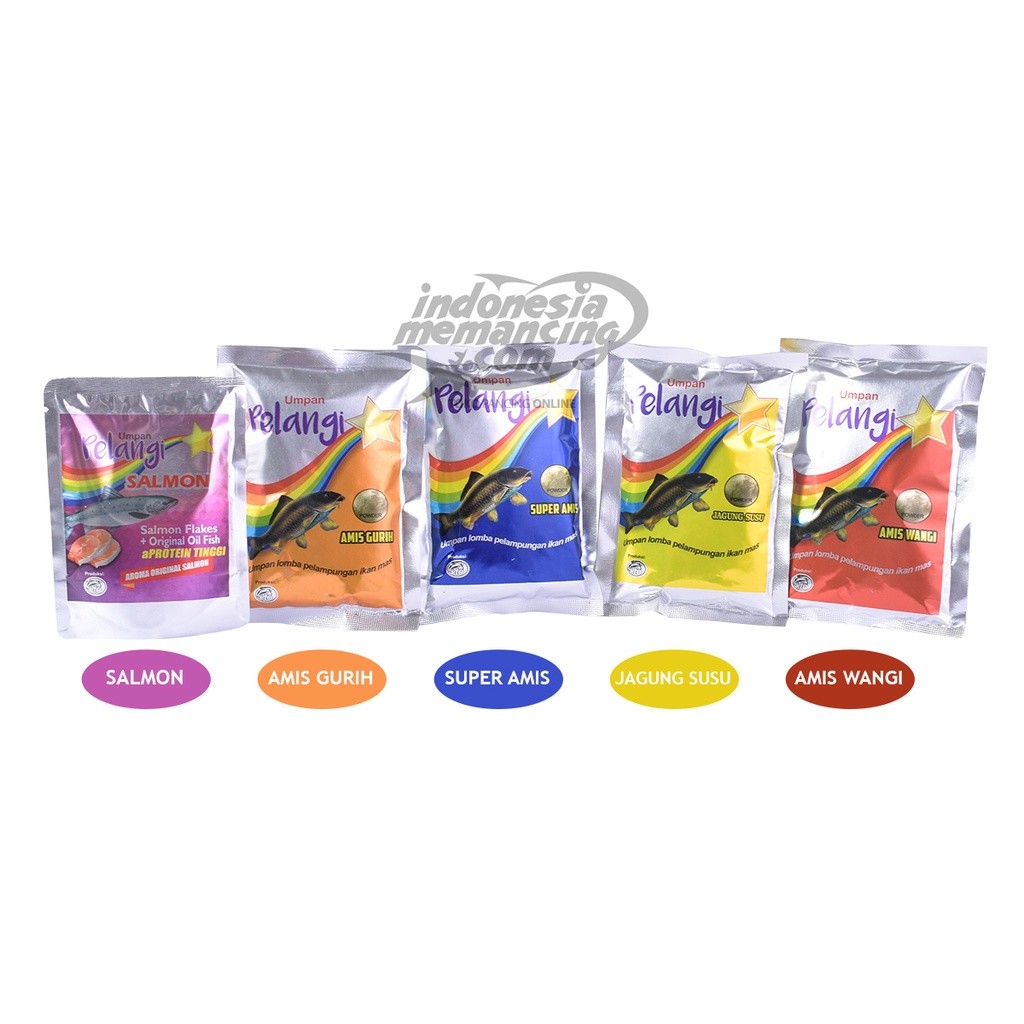 Umpan Mancing Pelangi Amis Gurih, Amis Wangi, Jagung Susu, Salmon, Super Amis | Cap Djempol | IM Pro