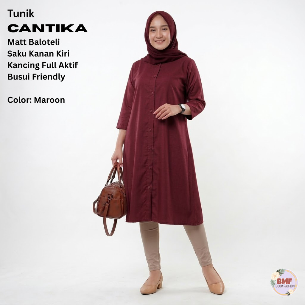 WWW - Tunik Cantika Jumbo L XL XXL 3XL Pakaian Muslim Wanita Tunik Wanita Fashion Muslim Jumbo