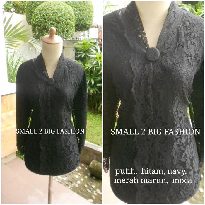 kebaya atasan brokat jumbo hitam navy moca marun putih jumbo big size