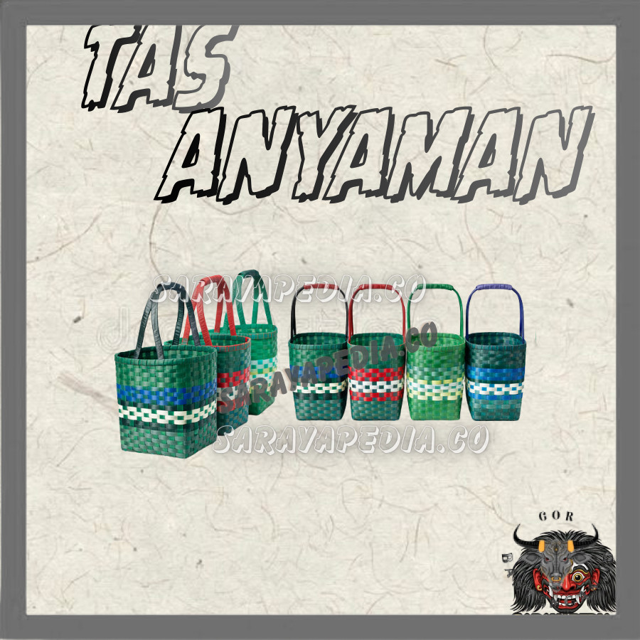 TAS ANYAMAN PLASTIK KACA PREMIUM / TAS ANYAM PLASTIK TEBAL SUPER JUMBO 5 VARIAN UKURAN / TAS PASAR G