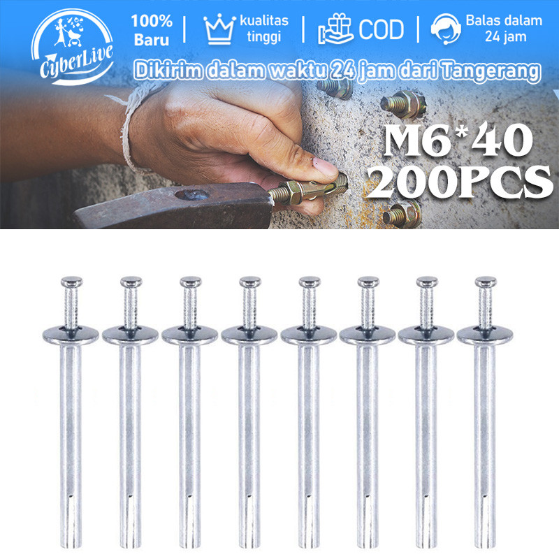 200pcs Baut Dynabolt M6x40 Frame Anchor Baut American Style Nails