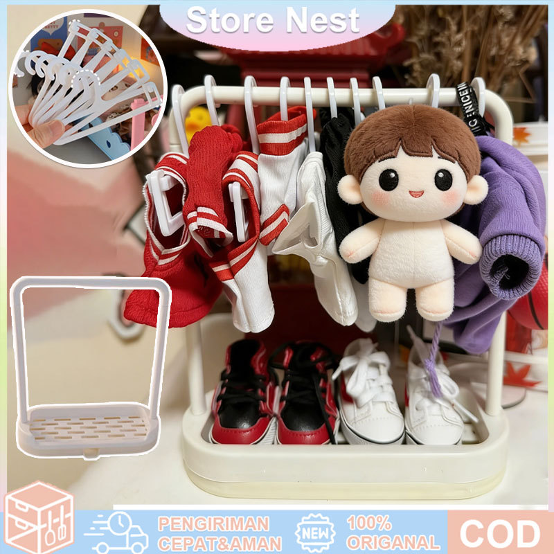 Boneka Coat Hanger Gantung Rak Gantung Boneka Gantungan Baju Khusus Boneka Berukuran 15-20 Cm Rak Ga