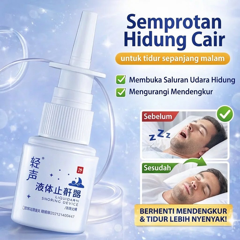 Atasi Dengkuran, Tidur Lelap  SL Cairan Anti Mendengkur Untuk Malam Tenang Cairan Anti Mendengkur / 