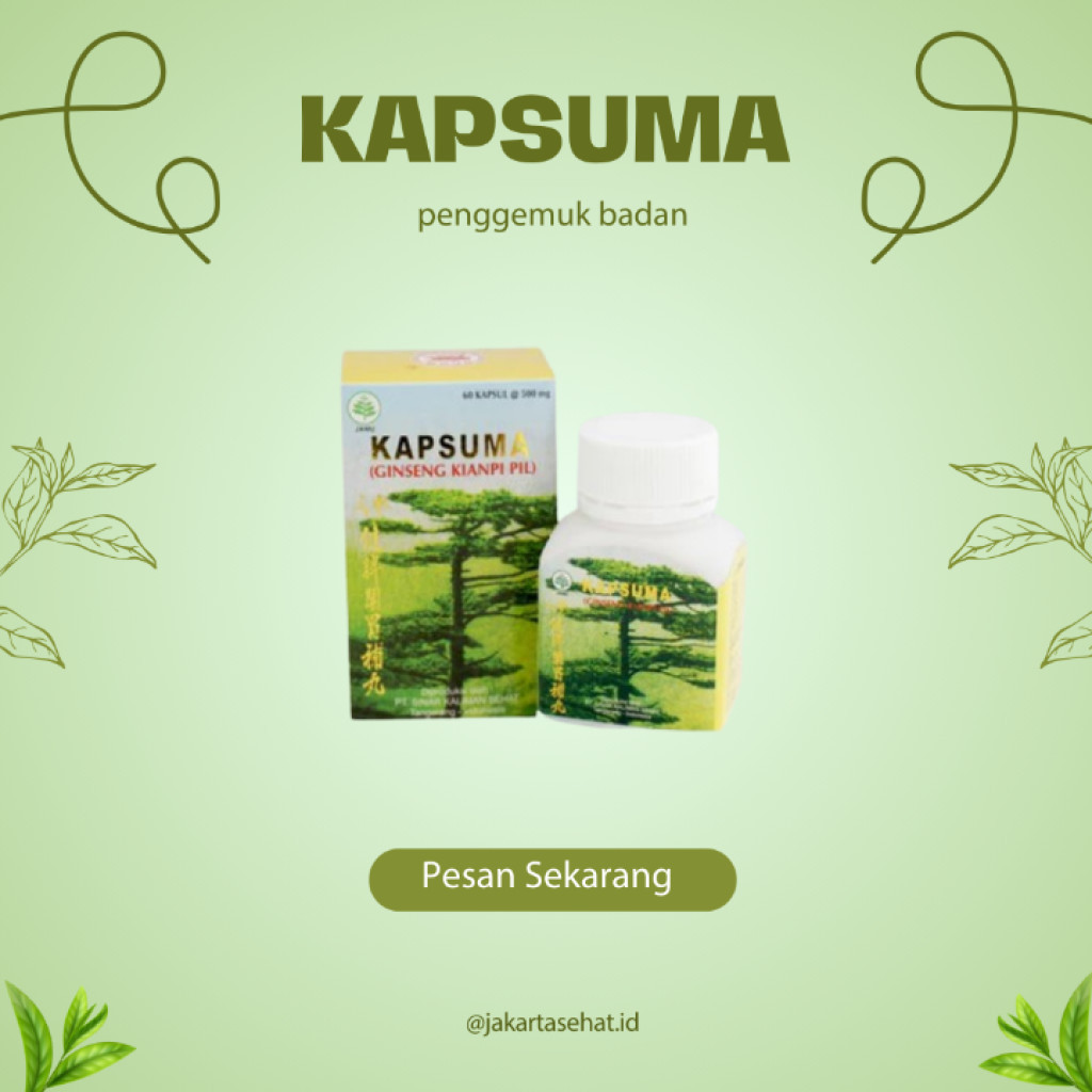 PROMO~apotik_dika_farma  Kapsuma (Ginseng Kian pi Pil) 60'S BPOM - Penambah Nafsu Makan, Obat Pengge