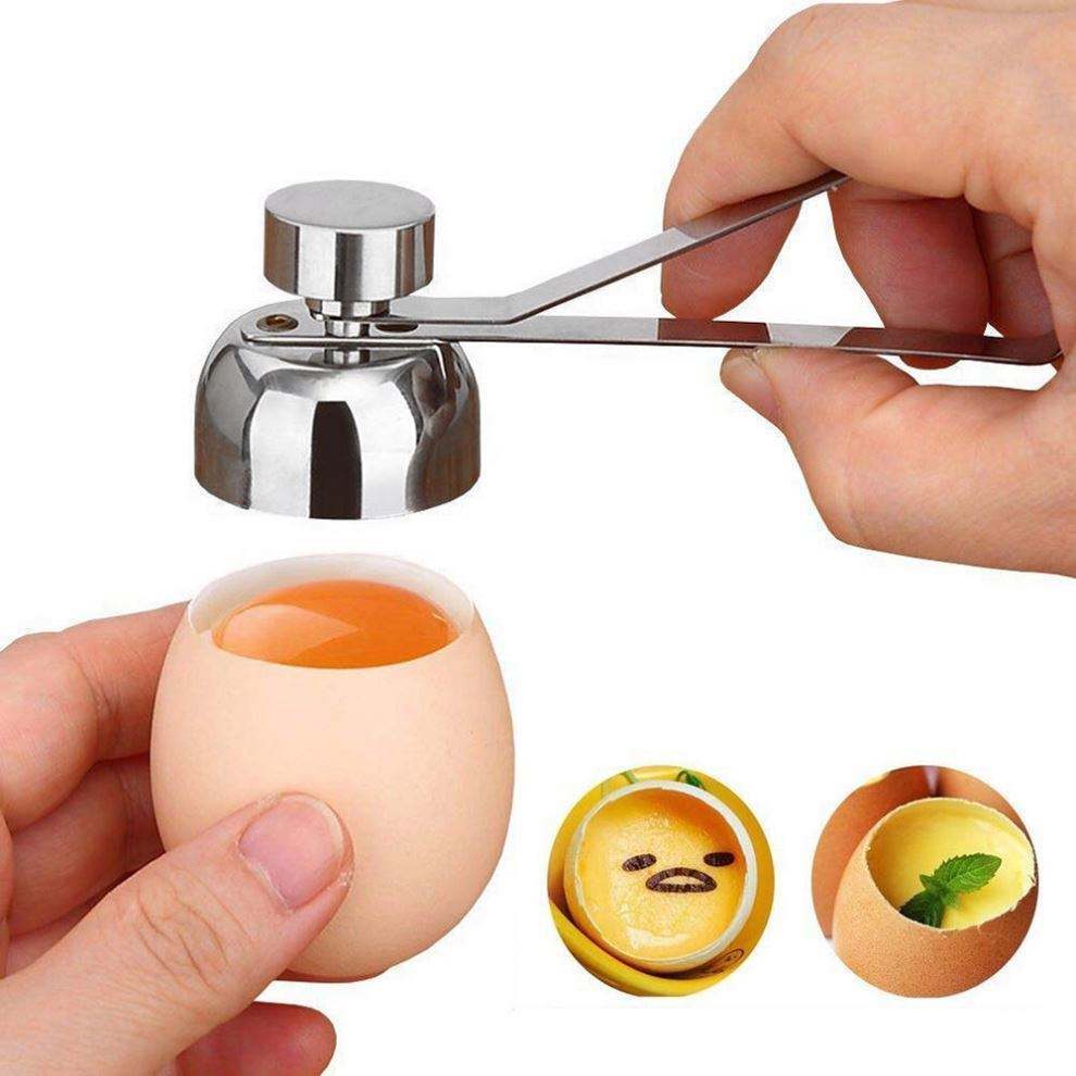Pembuka Cangkang Telur Stainless Steel Egg Topper Hammer Pemotong Kulit Telur Kupas Praktis Alat Dap