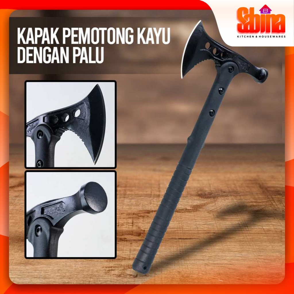 Kapak Kampak Survival Outdoor Pemotong Kayu Palu SOG