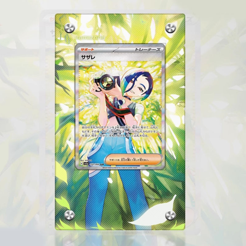 New PTCG Pokemon splay Stand Rayquaza Vmax Anime Acrylic Collection Card Extension Drawing Card Bric
