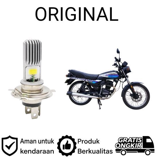 AM 1pcs Lampu depan LED H4 COB motor Honda GL Pro