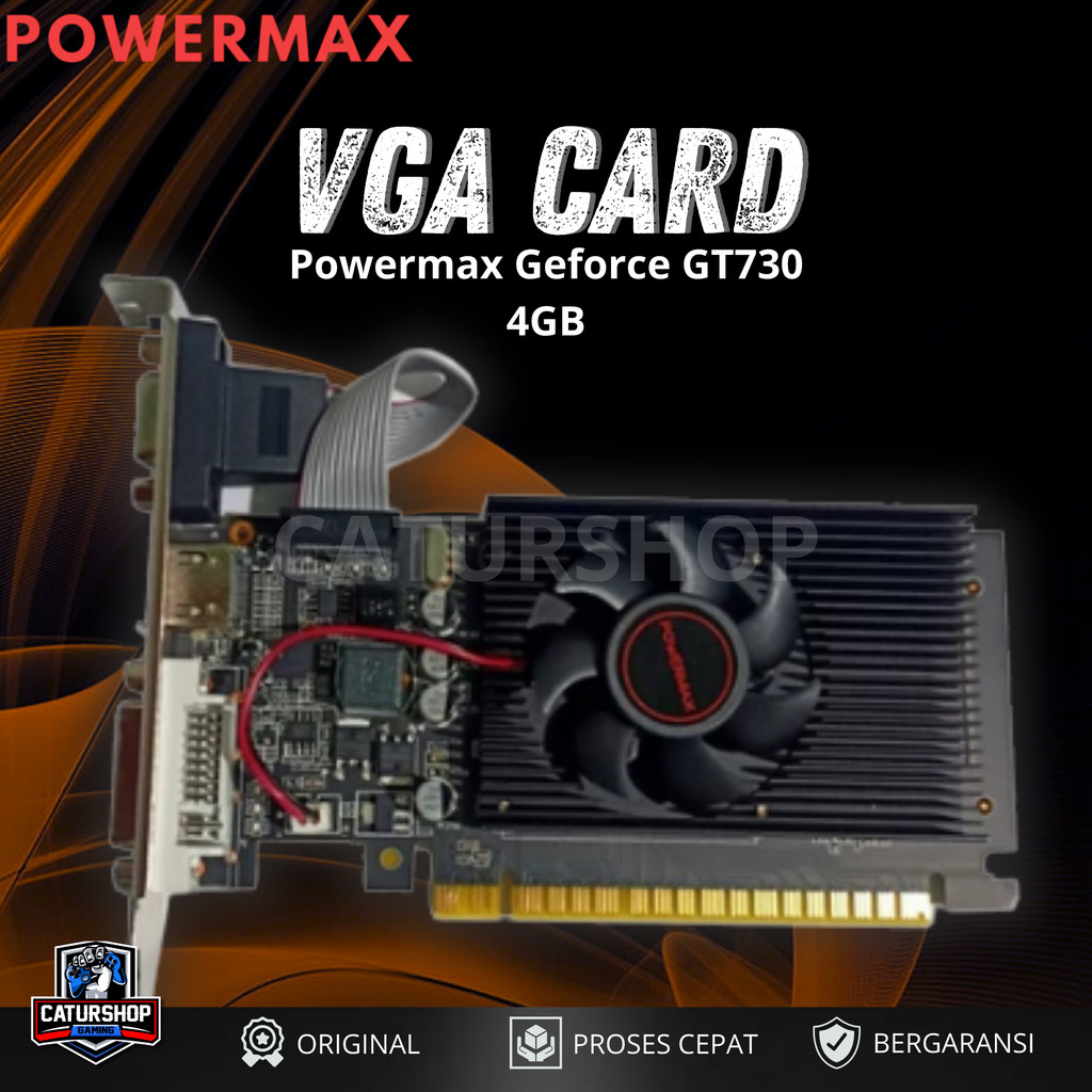 VGA Card Powermax GT 730 4GB DDR3 128Bit HDMI VGA PCIe / VGA Card GT730