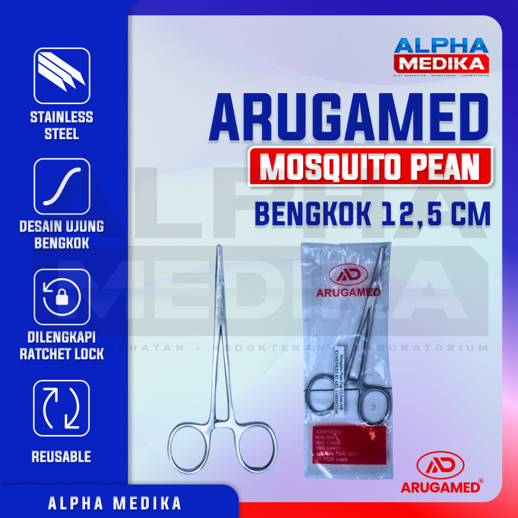 Mosquito Pean 12,5cm / Klem Mosquito 12.5cm / Mosquito Forceps / Klem Arteri Pean