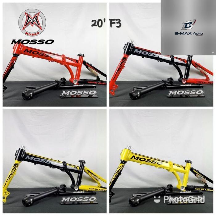 Bmax- Mosso 20-F3 Frame Set Sepeda Lipat Folding Bike Disc Brake - Yellow/Black