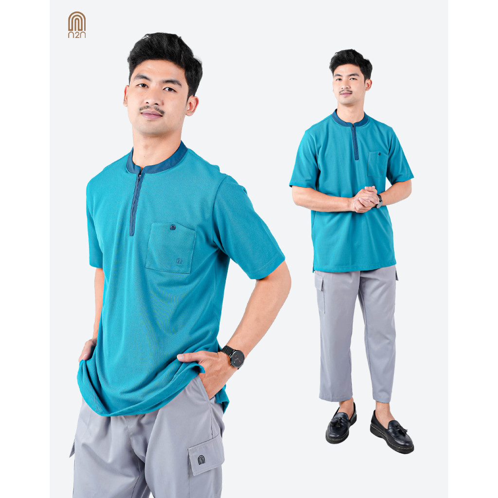 N2N Biyan Kaos Koko Shanghai Pria Lengan Pendek Lacoste