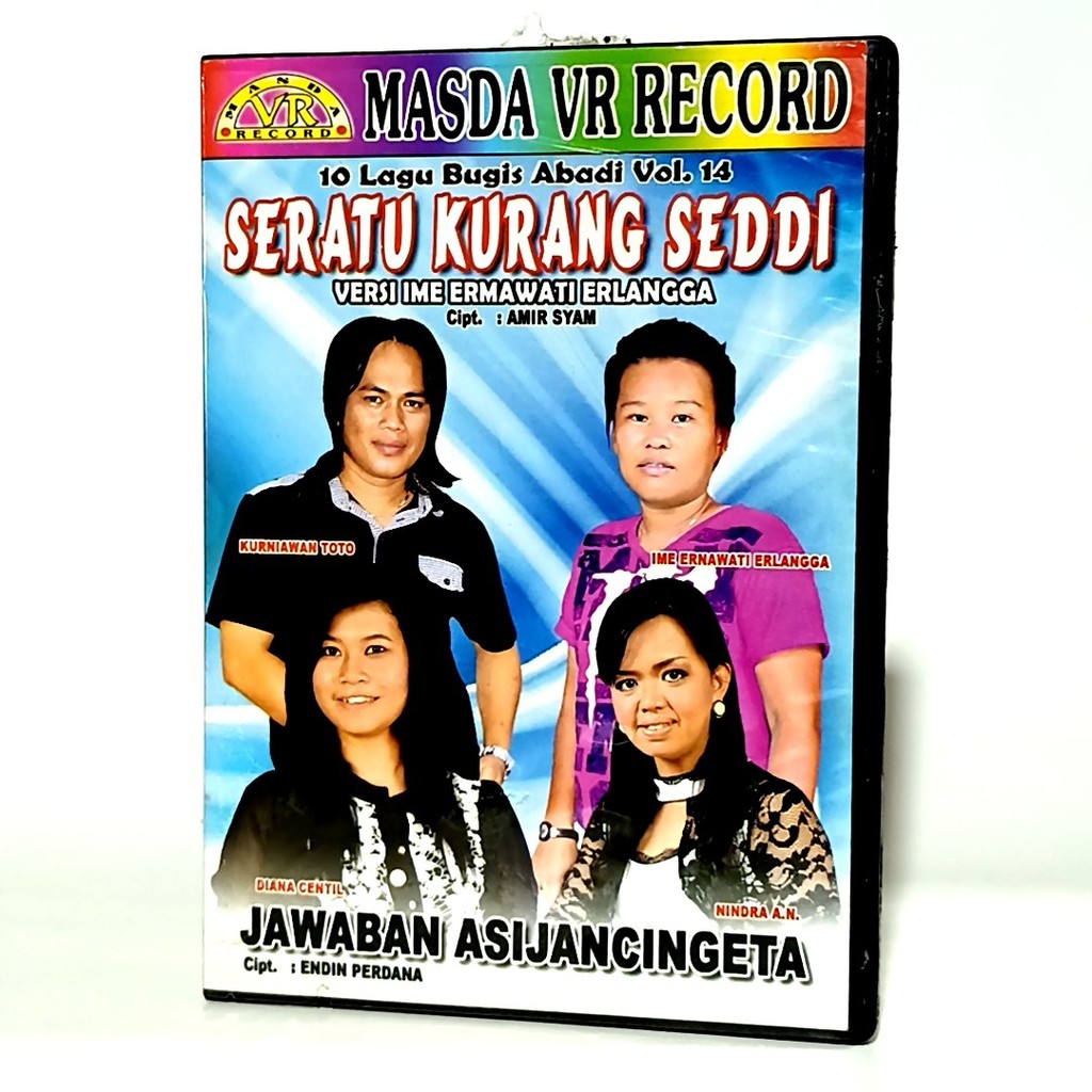 kaset CD VCD 10 Lagu Bugis Abadi vol. 14 Seratu Kurang Seddi Masda VR Record