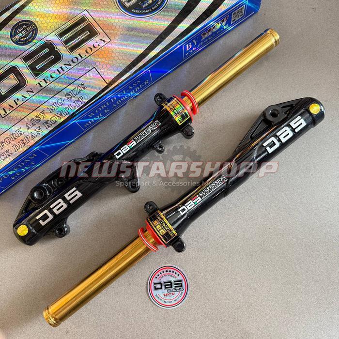 FAD14 Shockbreaker Shock Depan DBS 700 Honda PCX 150 160 Original Komplit PNP  Black as Gold