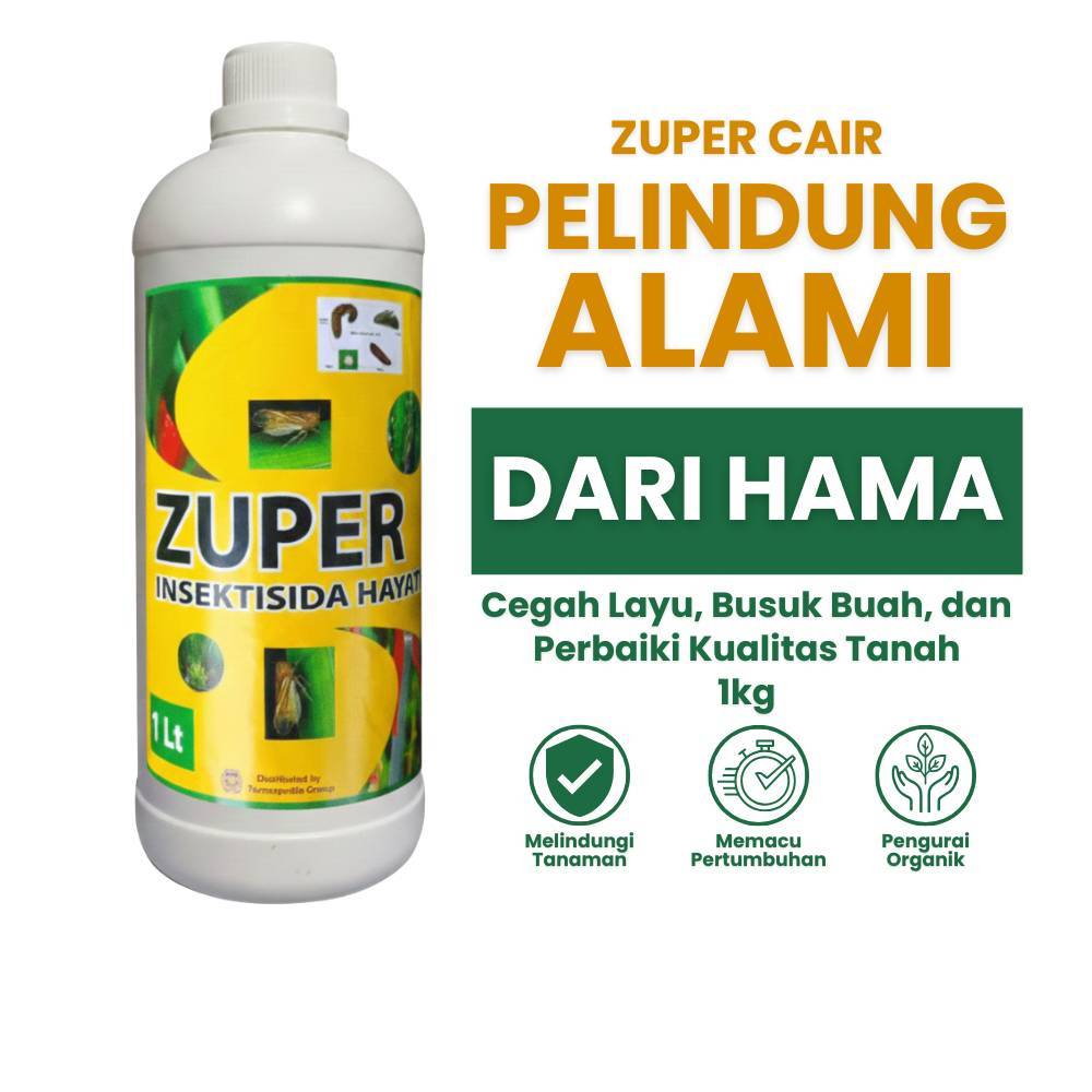 Zuper Cair 1 Liter - Insektisida Organik Alami - Mirip Beve Z 1 Liter - Insektisida Hayati - Obat Ta