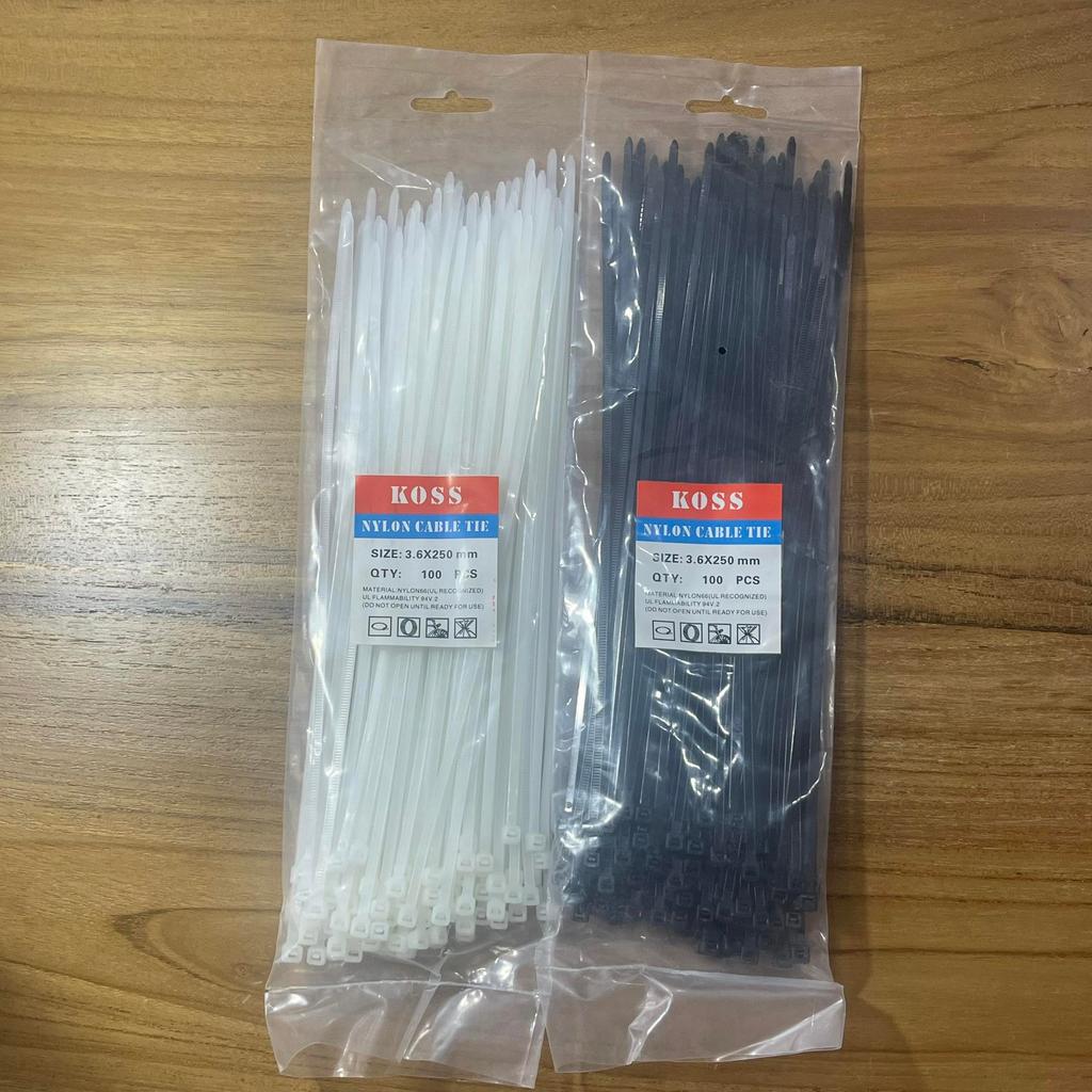 KABEL TIES / NYLON CABLE TIE 3,6 x 250 MM ISI 100 PCS