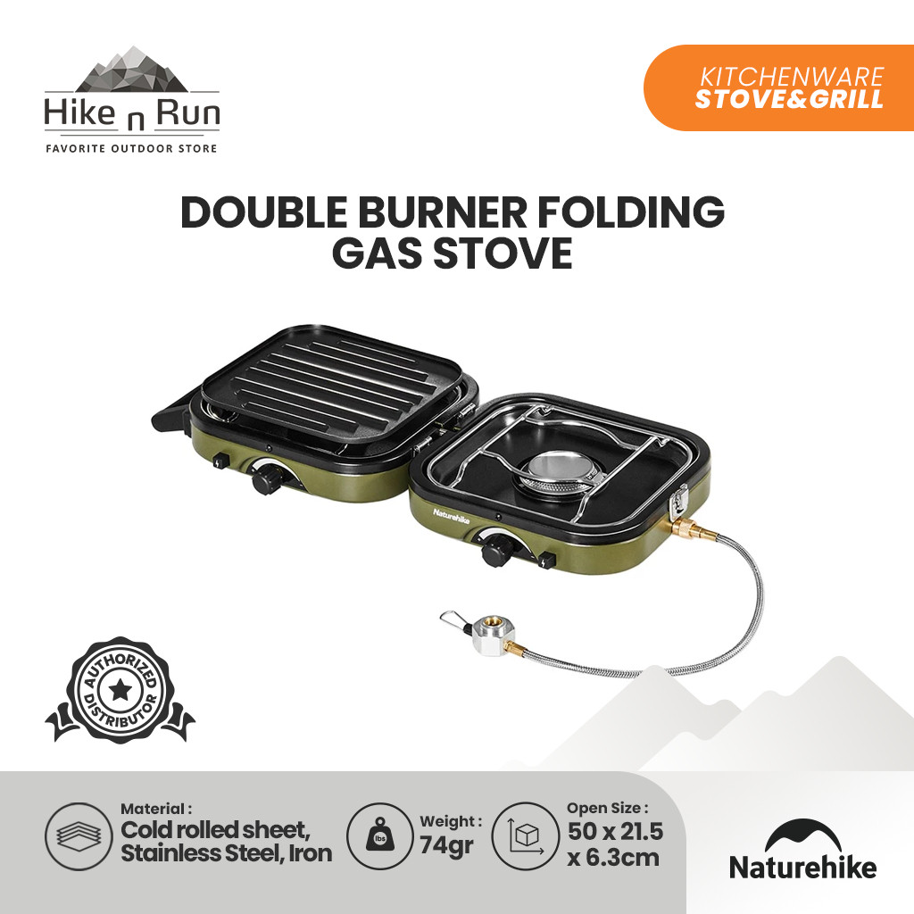 Naturehike NH22RJ003 Kompor Double Burner Folding Camping Gas Stove