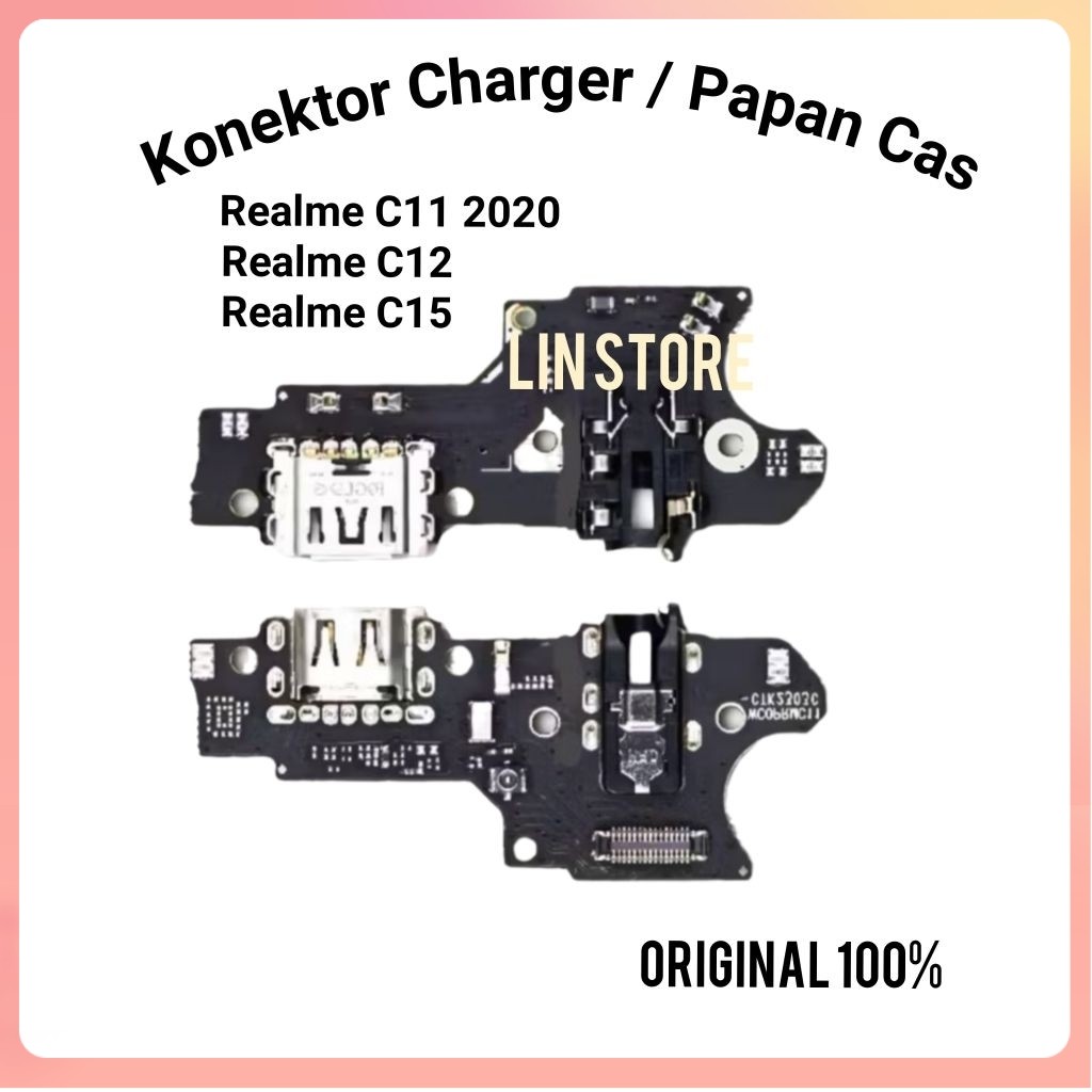 Ori Charger Realme C11 2020 / C12 / C15 Ori + HF + Mic ic Konektor charger Papan Cas For Realme C11 