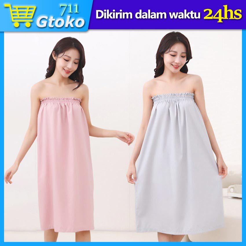Kemben Salon SPA Motif Polos Katun Kain Kemben Span Handuk Kimono Rok Mandi Wanita